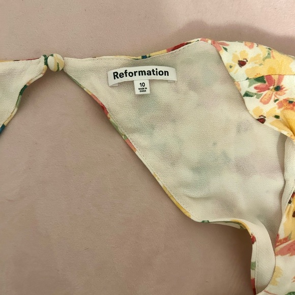 Reformation Floral Square-Neck Camisole - Cream Multi - Picture 2 of 4